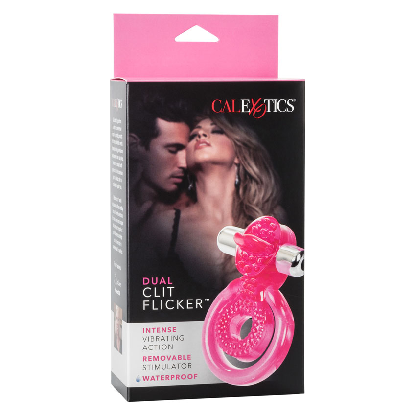 pierced tongue waterproof vibrating cock ring with clit stim