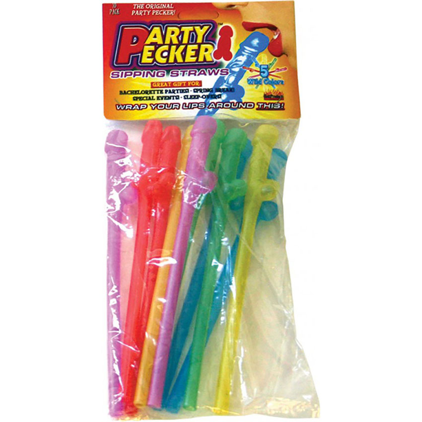 Party Pecker Color Straws
