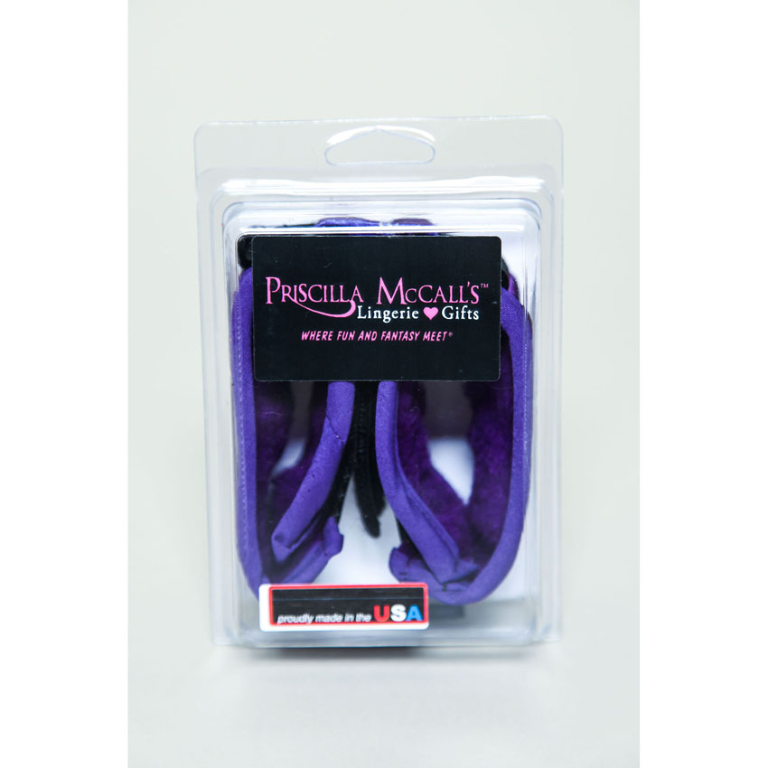 Priscillas Mink Cuffs-Purple