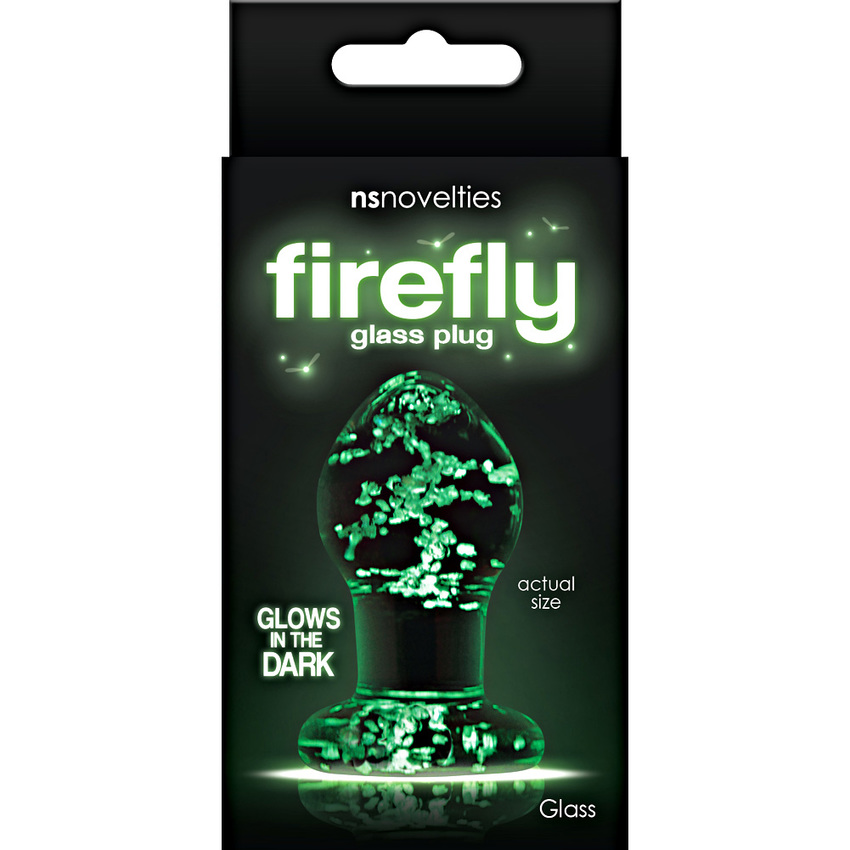 Firefly Glass Plug-Glows in the Dark -Small-Clear
