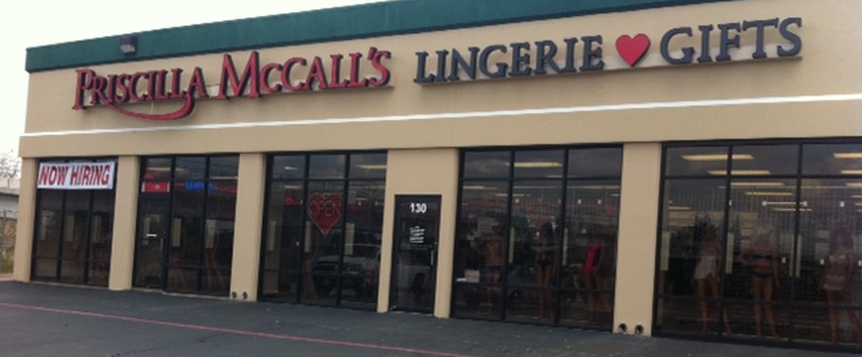 Priscilla McCall’s storefront in Denton, TX.