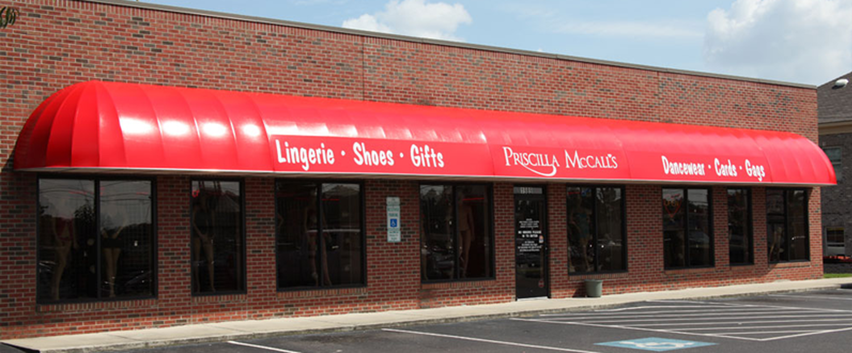 Priscilla McCall’s storefront in Fayetteville, NC, on Skibo Road.