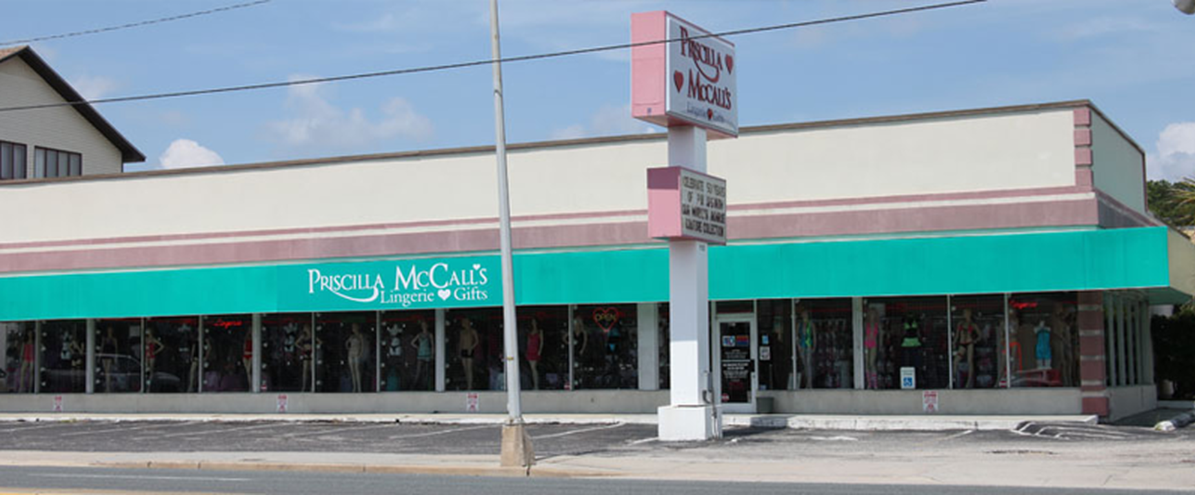 Priscilla McCall’s storefront in Myrtle Beach, SC.