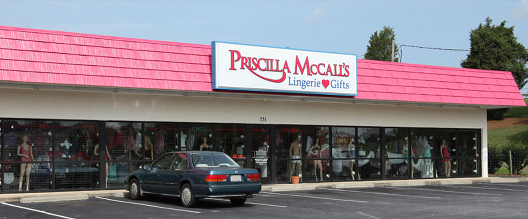 Priscilla McCall’s storefront in Statesville, NC.