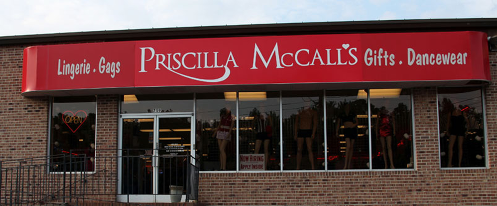 Priscilla McCall’s storefront in Winston-Salem, NC.